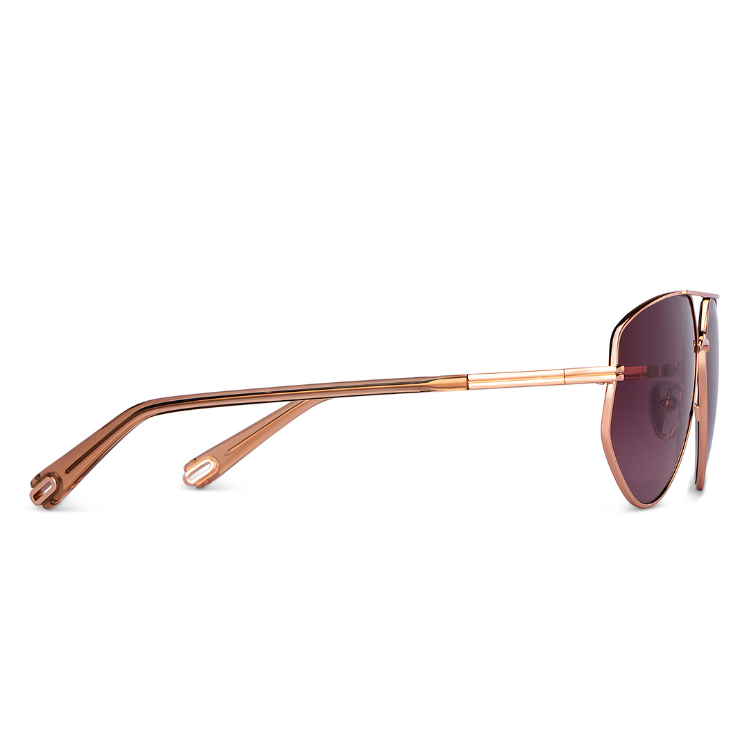 John Jacobs Online Gold Full Rim Aviator left side