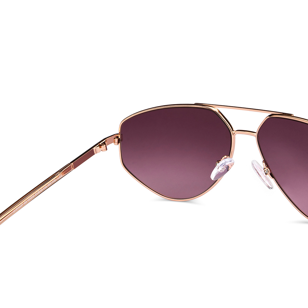 John Jacobs Online Gold Full Rim Aviator right side