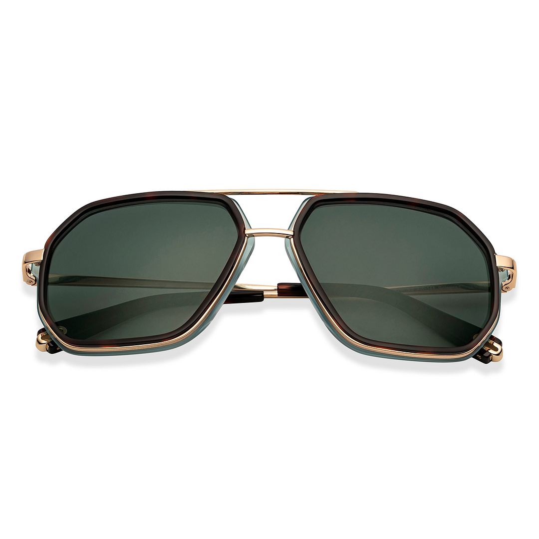 John Jacobs Online Gold Full Rim Aviator left side