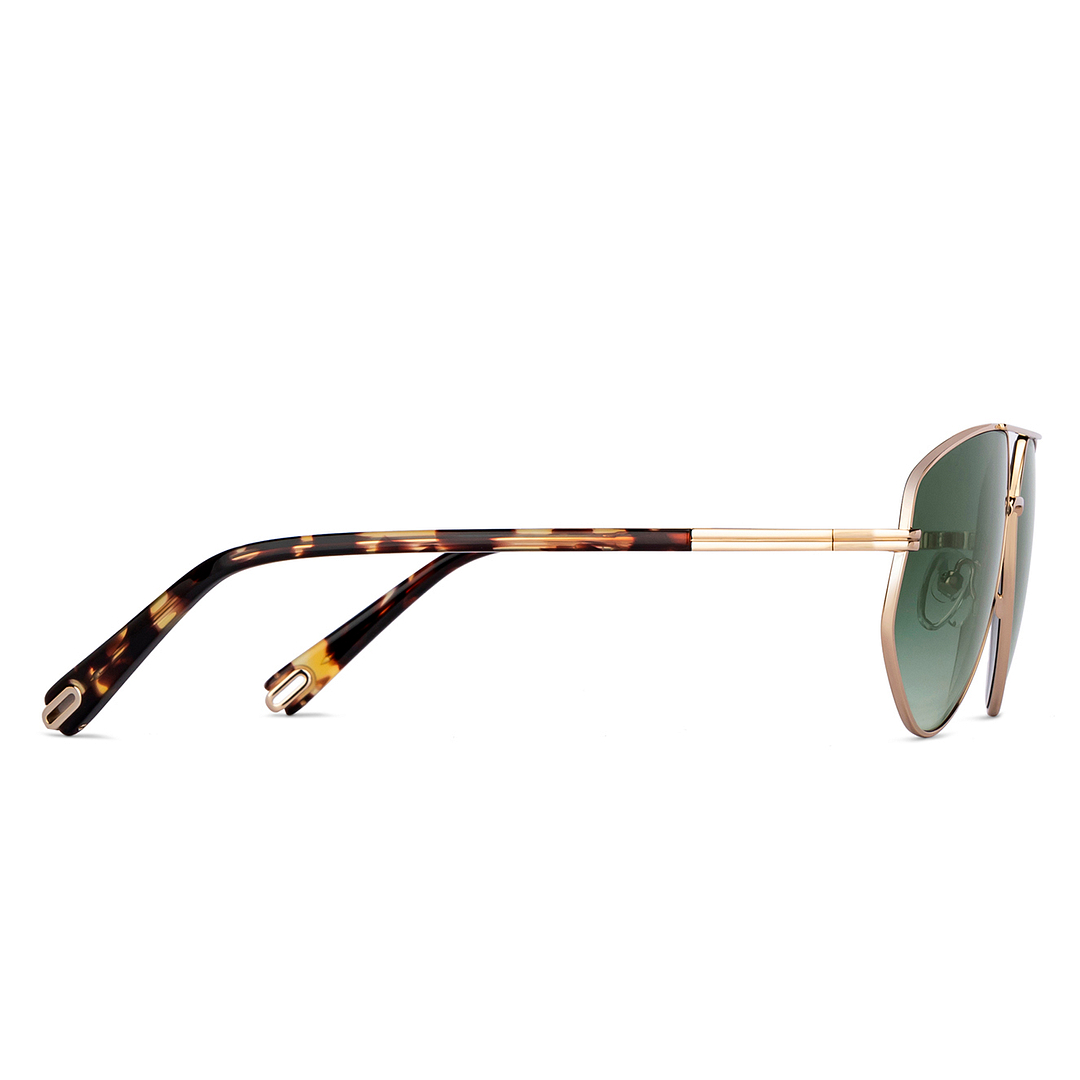 John Jacobs Online Gold Full Rim Aviator left side