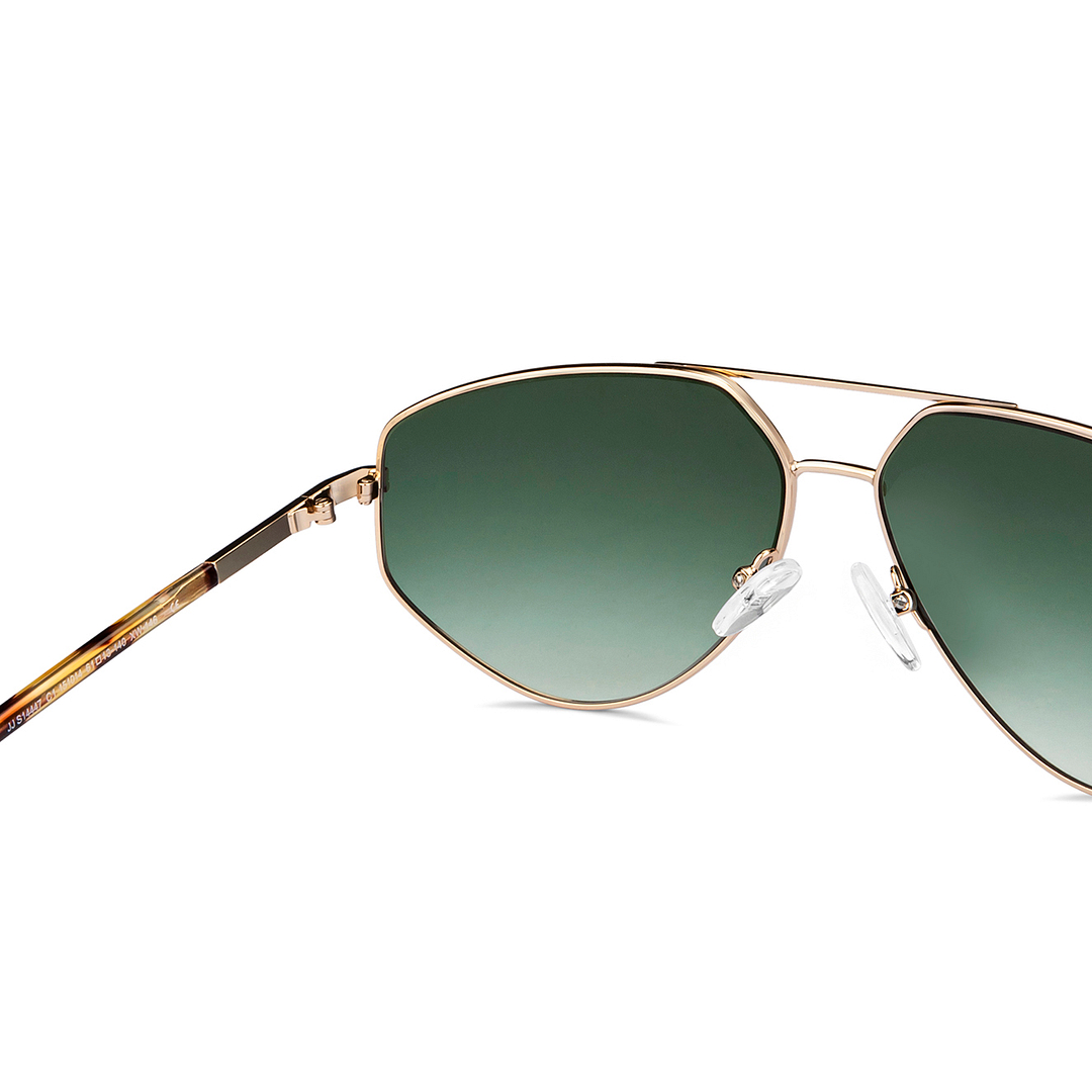 John Jacobs Online Gold Full Rim Aviator right side