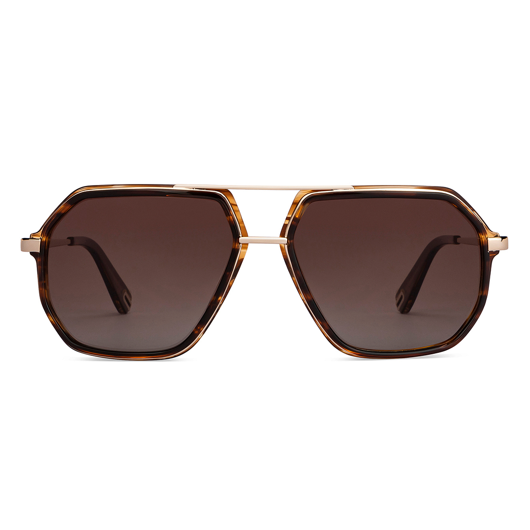 John Jacobs Online Gold Full Rim Aviator left side