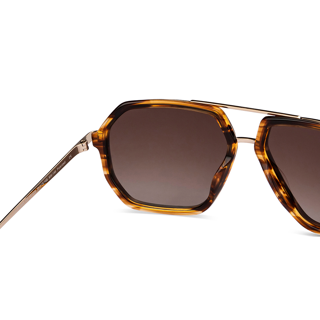 John Jacobs Online Gold Full Rim Aviator right side