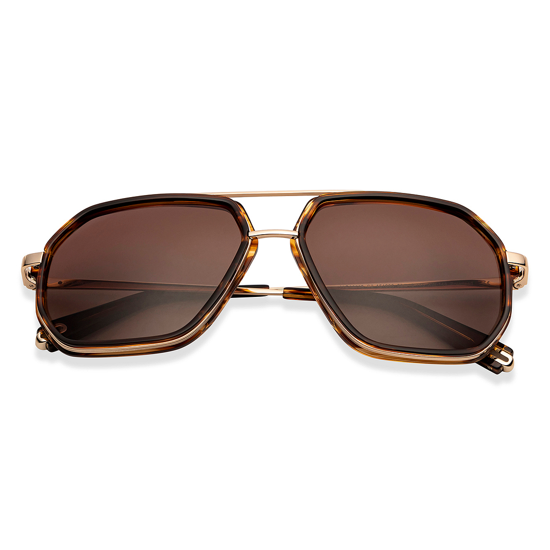John Jacobs Online Gold Full Rim Aviator left side