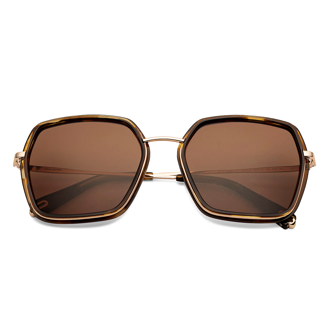 John Jacobs Online Gold Full Rim Square left side