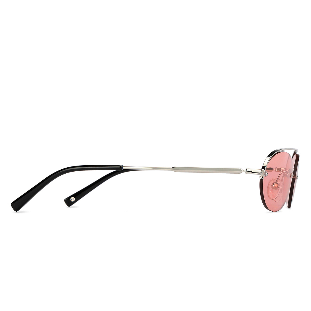 John Jacobs Online Gunmetal Half Rim Round left side