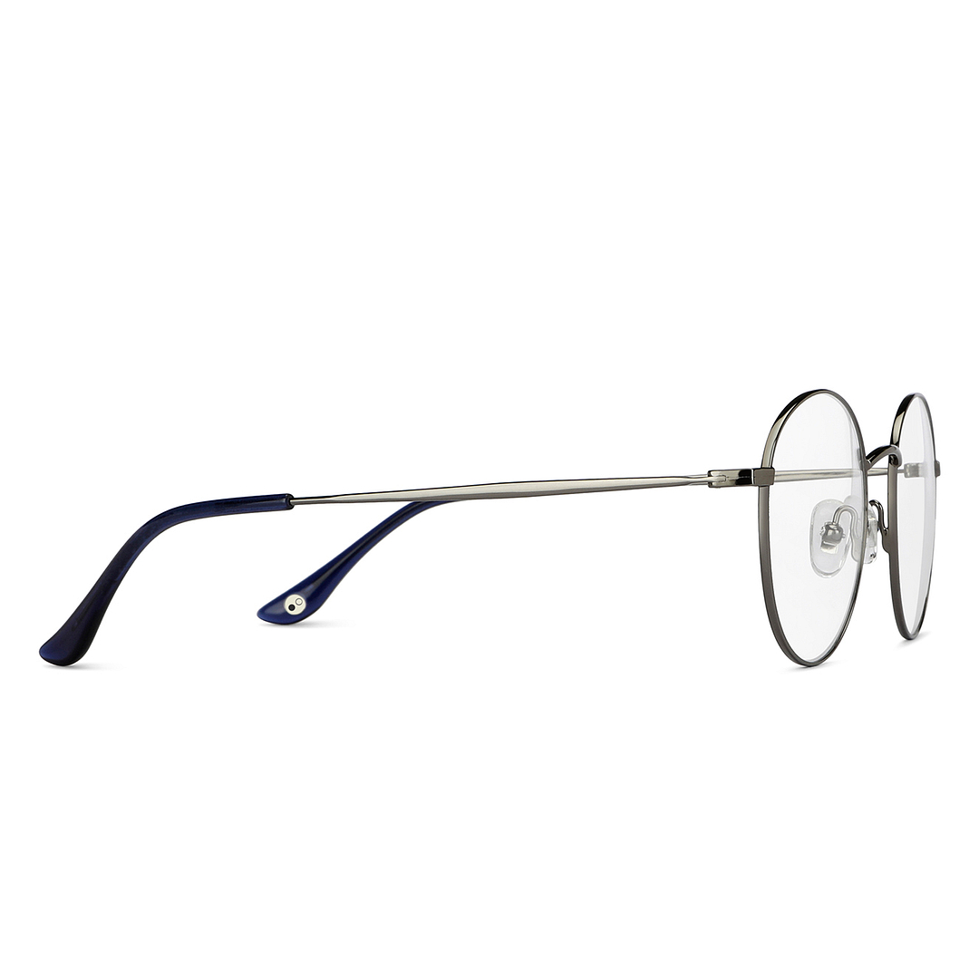 John Jacobs Online Gunmetal Full Rim Round left side