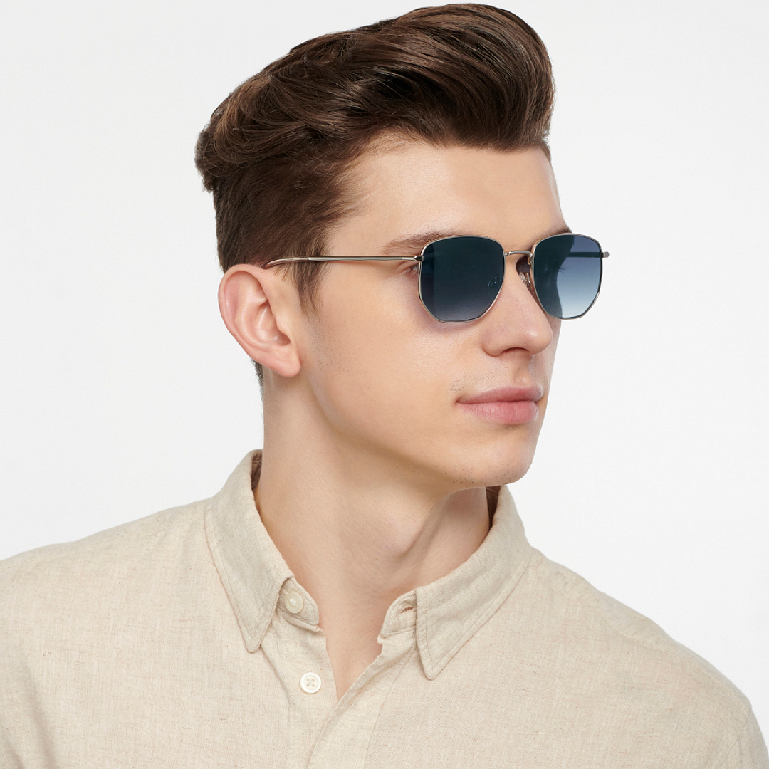 John Jacobs Silver Full Rim Hexagonal right side