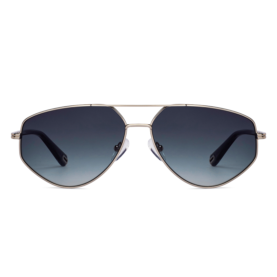 John Jacobs Silver Full Rim Aviator left side