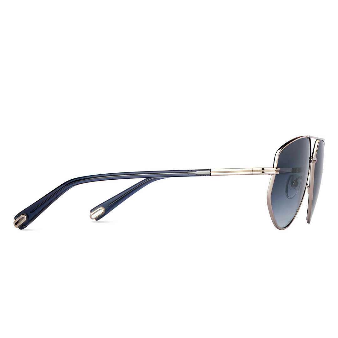 John Jacobs Silver Full Rim Aviator left side