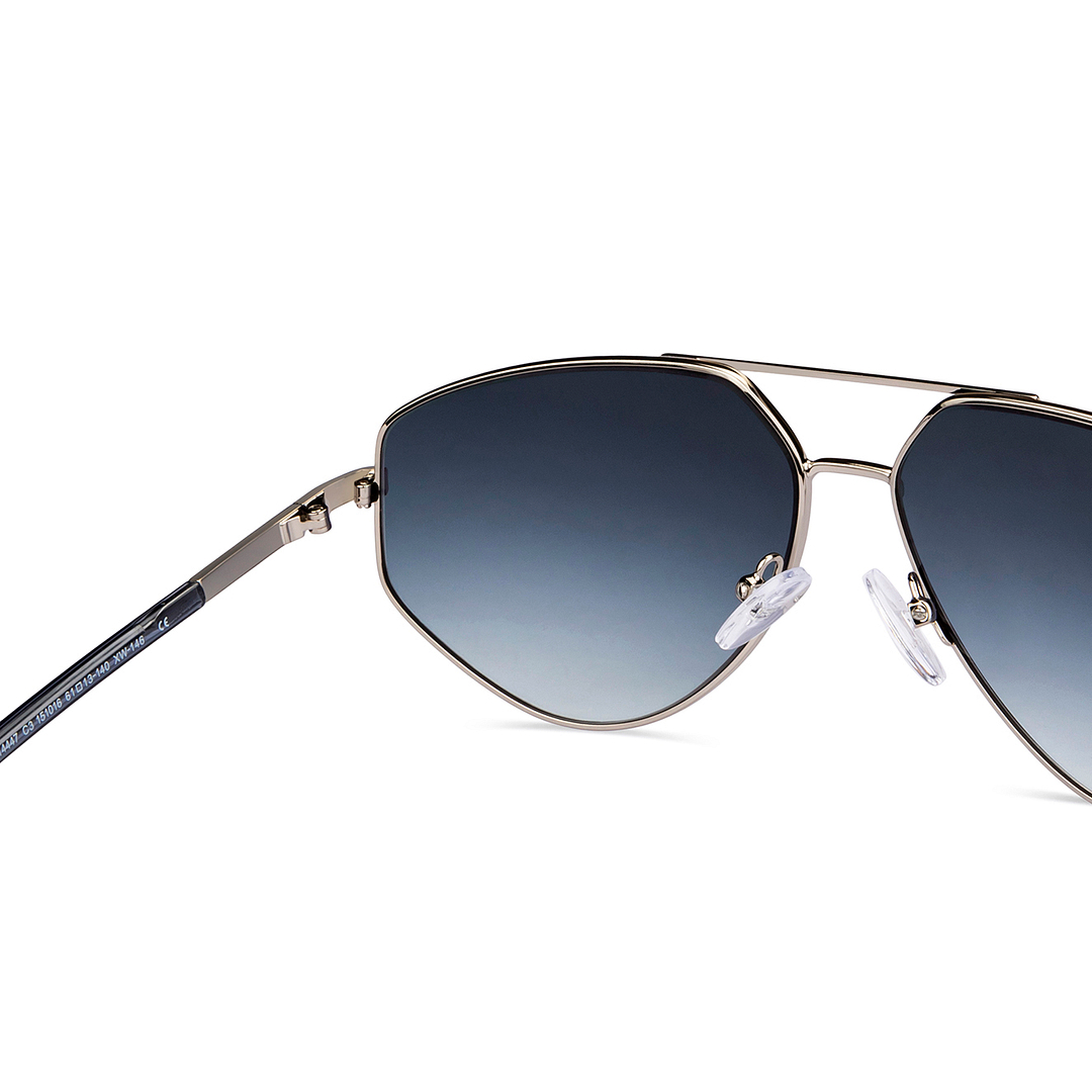 John Jacobs Silver Full Rim Aviator right side