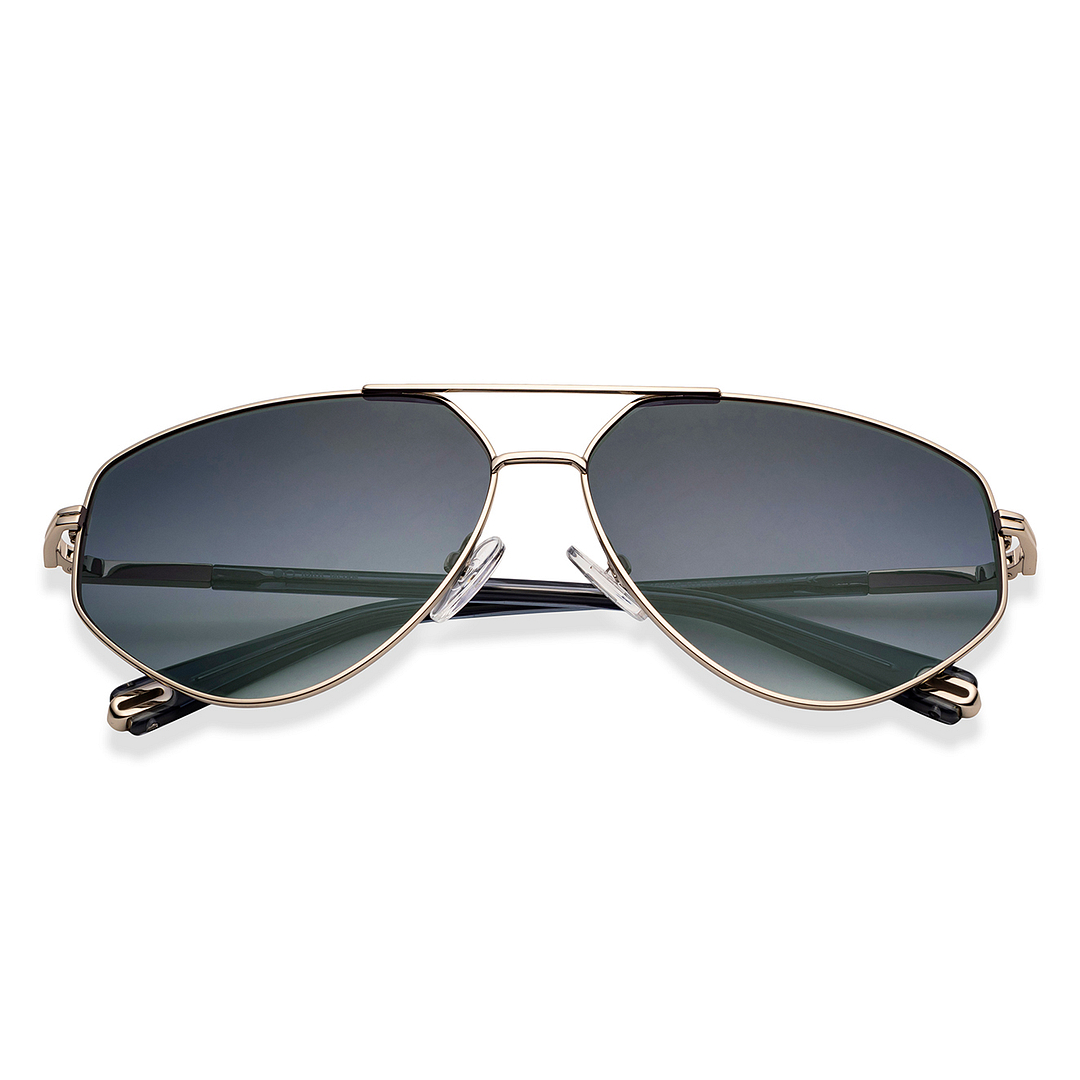 John Jacobs Silver Full Rim Aviator left side