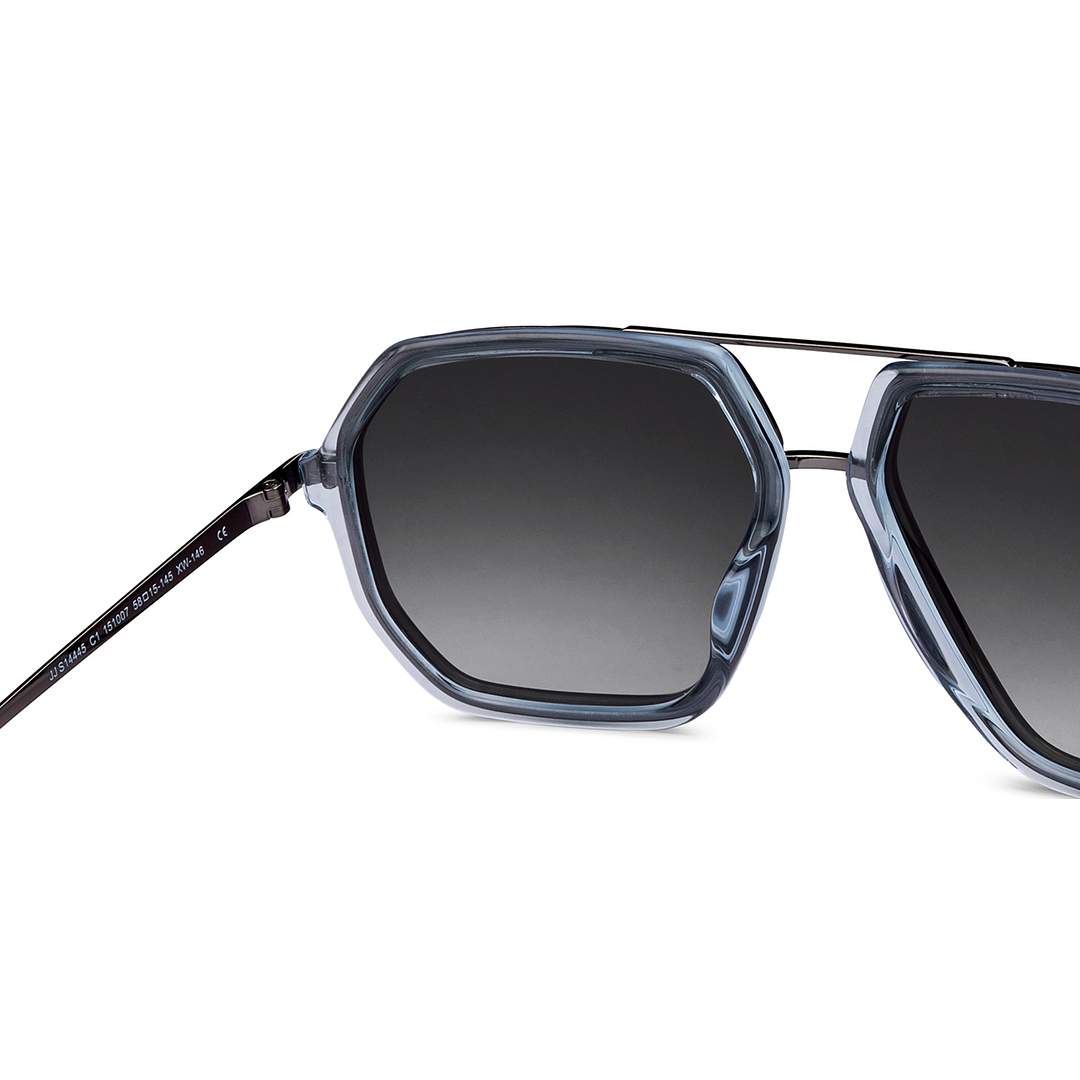 John Jacobs Blue Full Rim Aviator right side