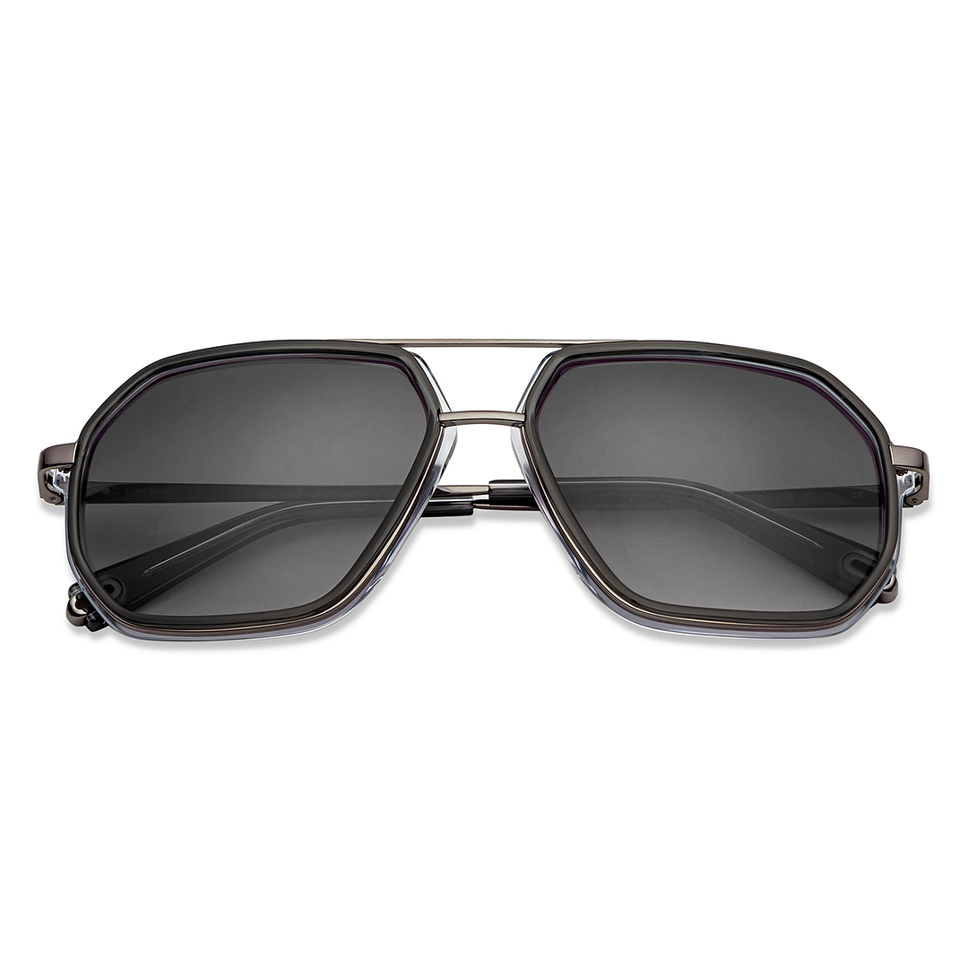 John Jacobs Blue Full Rim Aviator left side