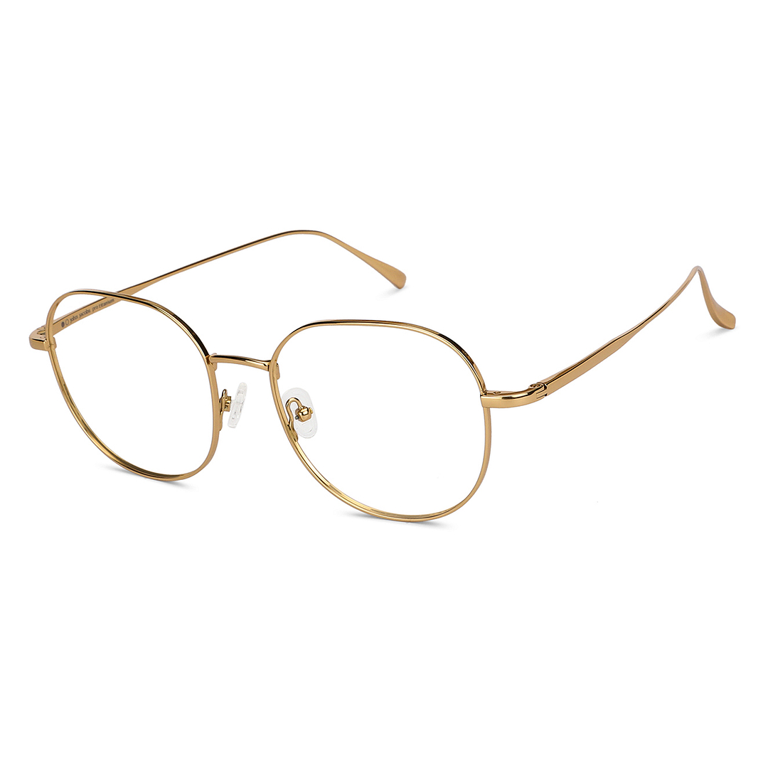 John Jacobs Online Gold Full Rim Round left side
