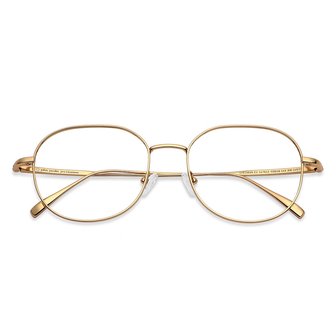 John Jacobs Online Gold Full Rim Round left side