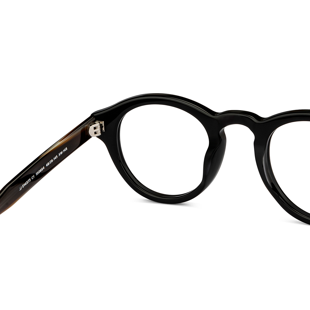 John Jacobs Online Black Full Rim Round right side