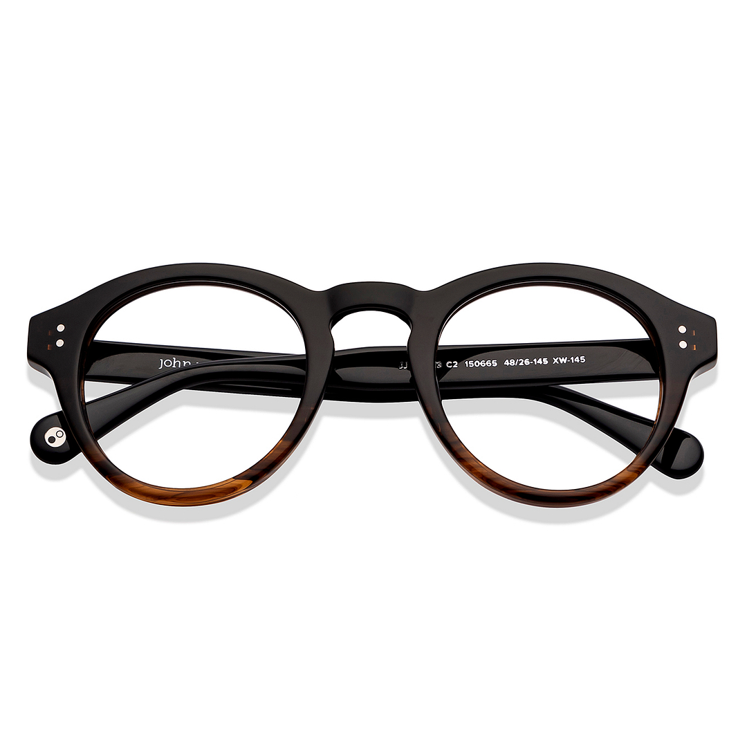 John Jacobs Online Dark Brown Full Rim Round left side
