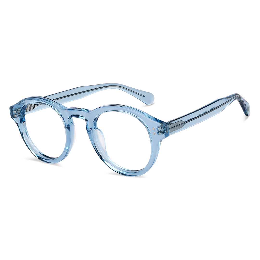 John Jacobs Blue Transparent Full Rim Round right side