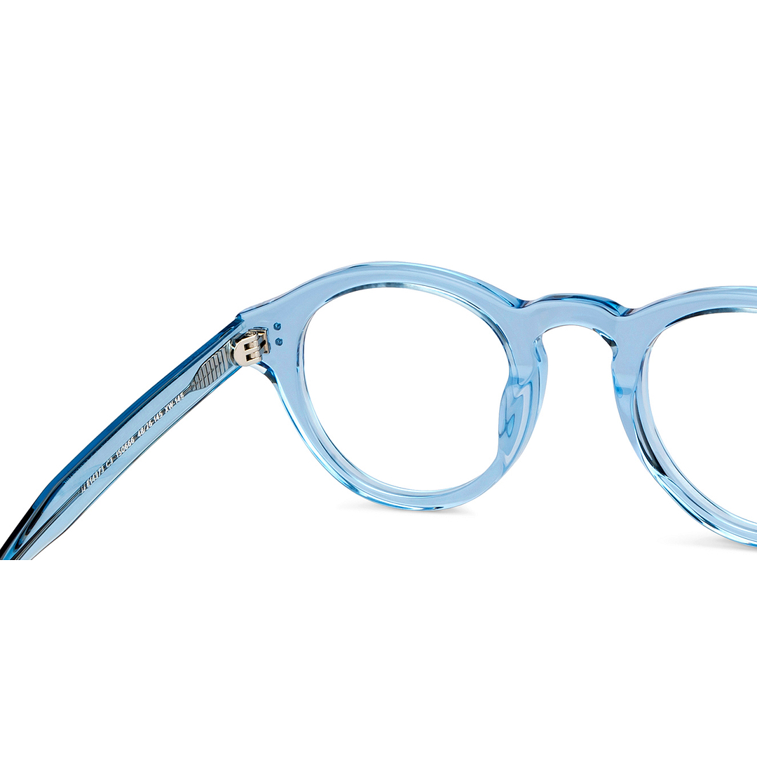 John Jacobs Blue Transparent Full Rim Round right side