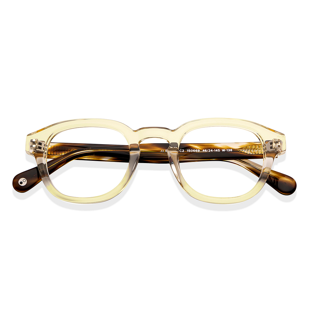 John Jacobs Online Yellow Transparent Full Rim Rectangle left side