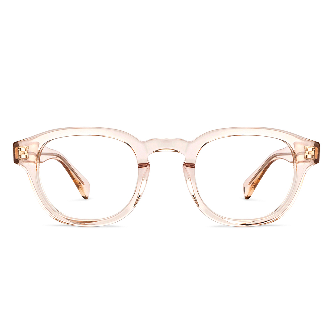 John Jacobs Brown Transparent Full Rim Rectangle right side