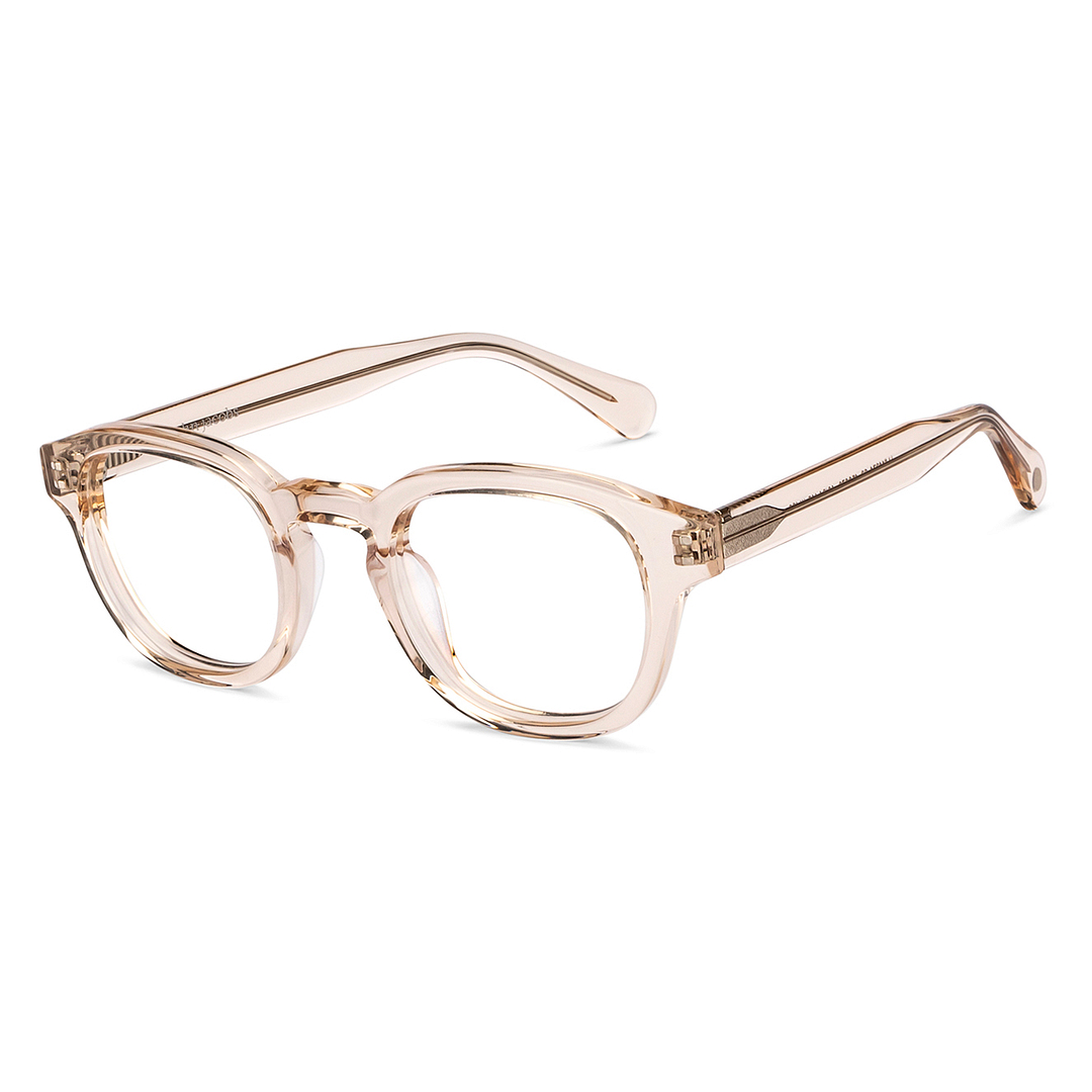John Jacobs Brown Transparent Full Rim Rectangle right side