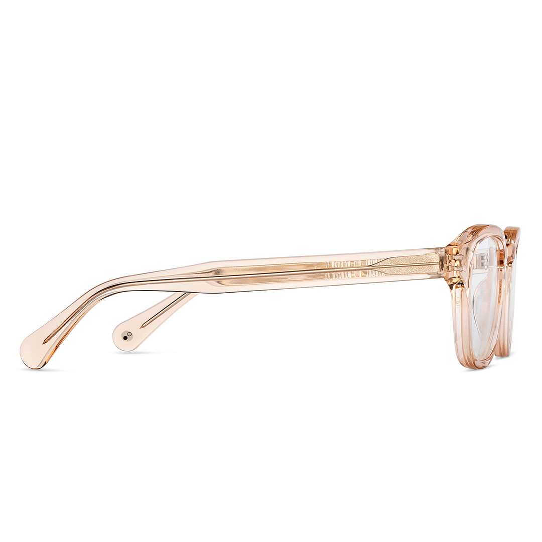 John Jacobs Brown Transparent Full Rim Rectangle left side