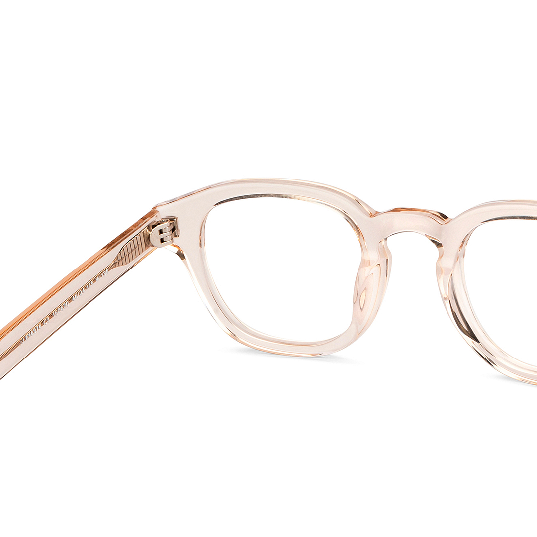 John Jacobs Brown Transparent Full Rim Rectangle right side