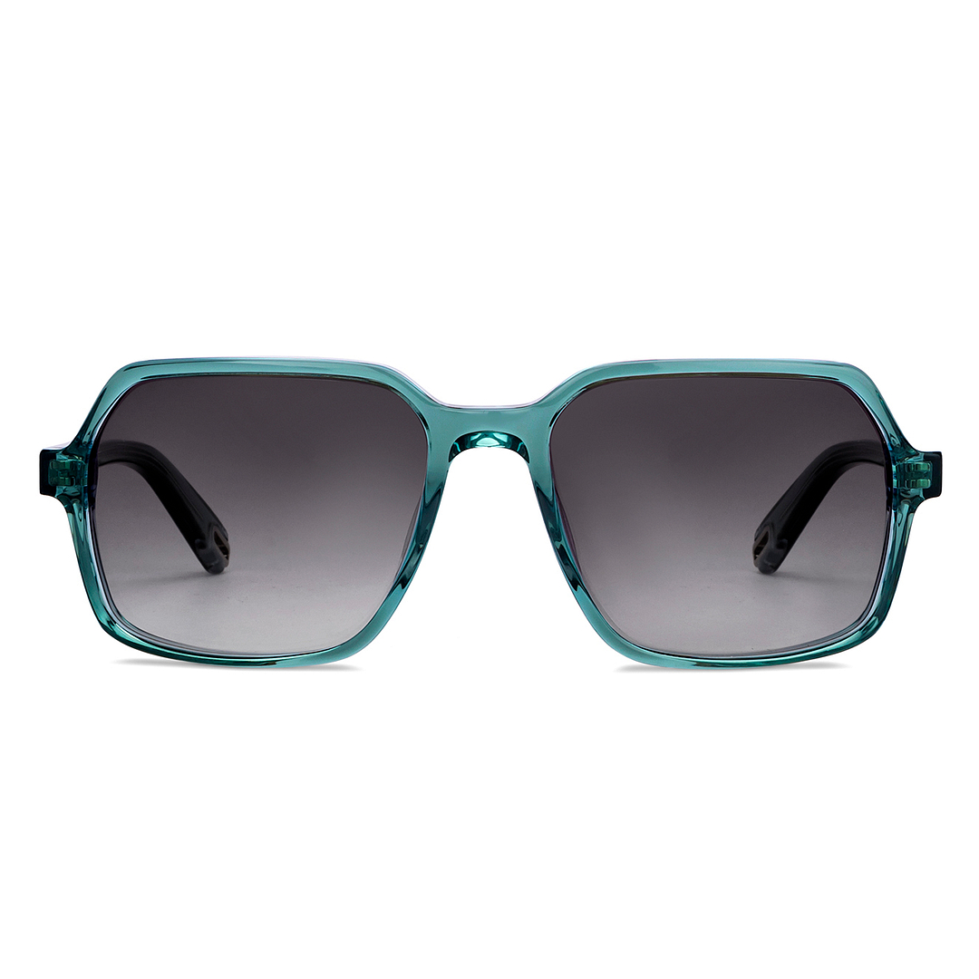 John Jacobs Green Transparent Full Rim Square left side