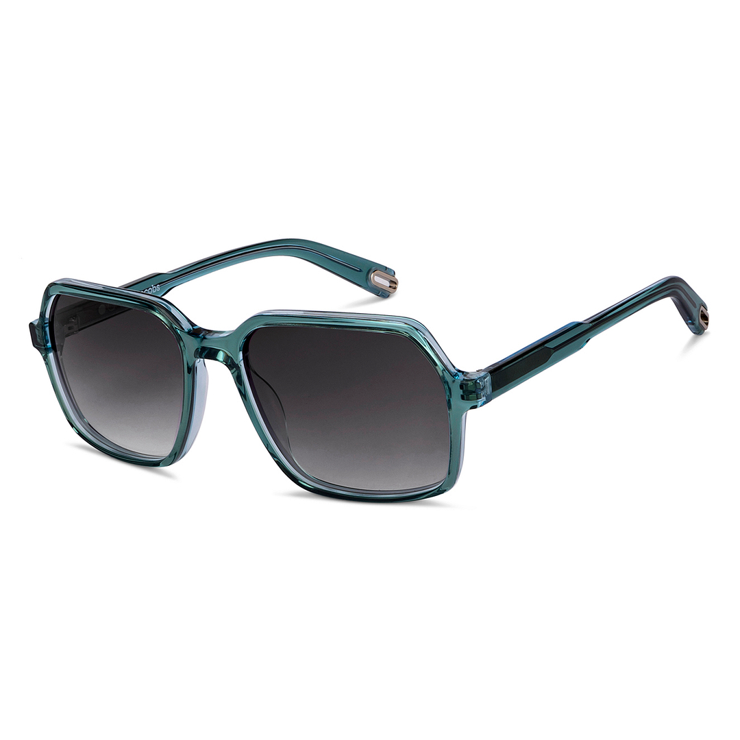 John Jacobs Green Transparent Full Rim Square right side