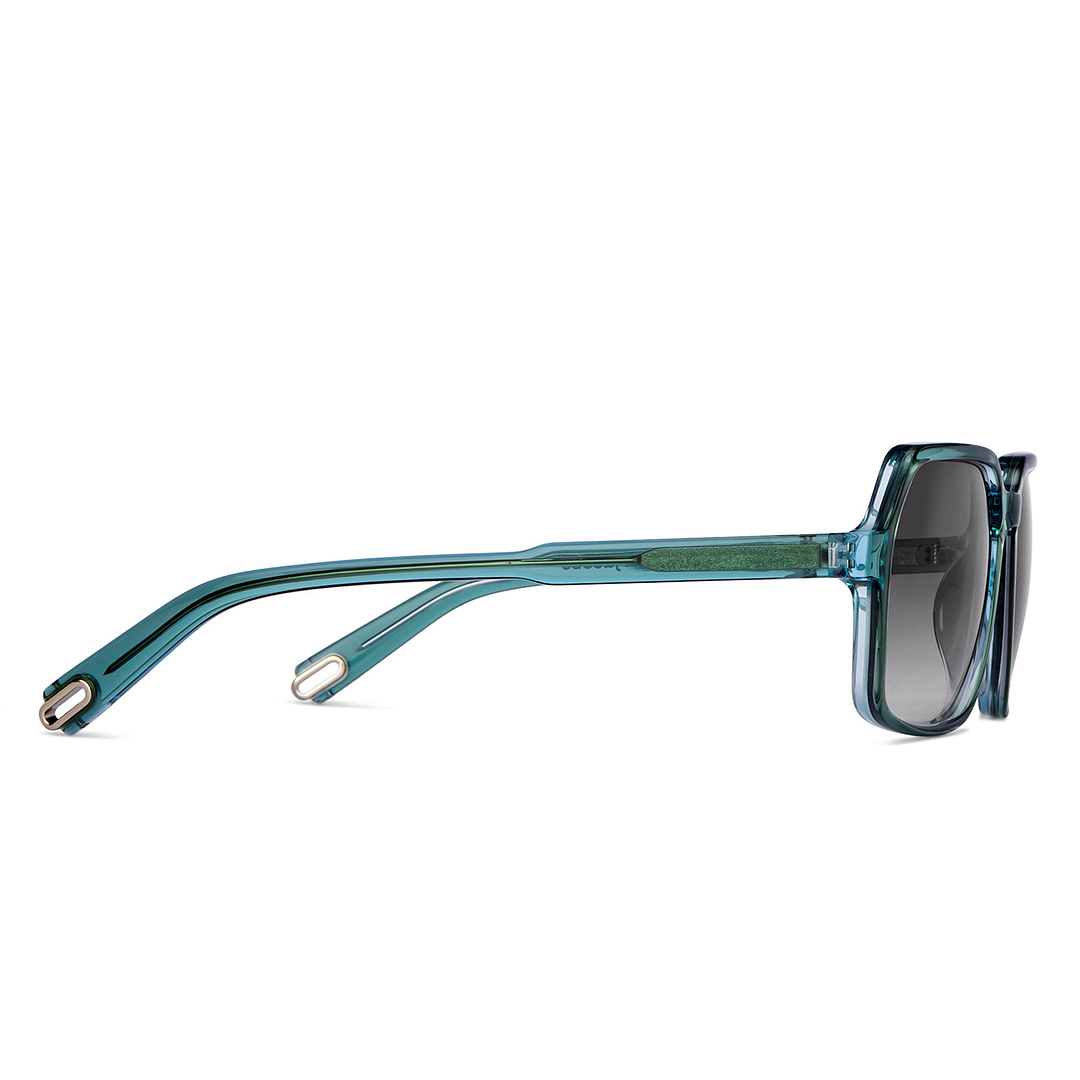 John Jacobs Green Transparent Full Rim Square left side