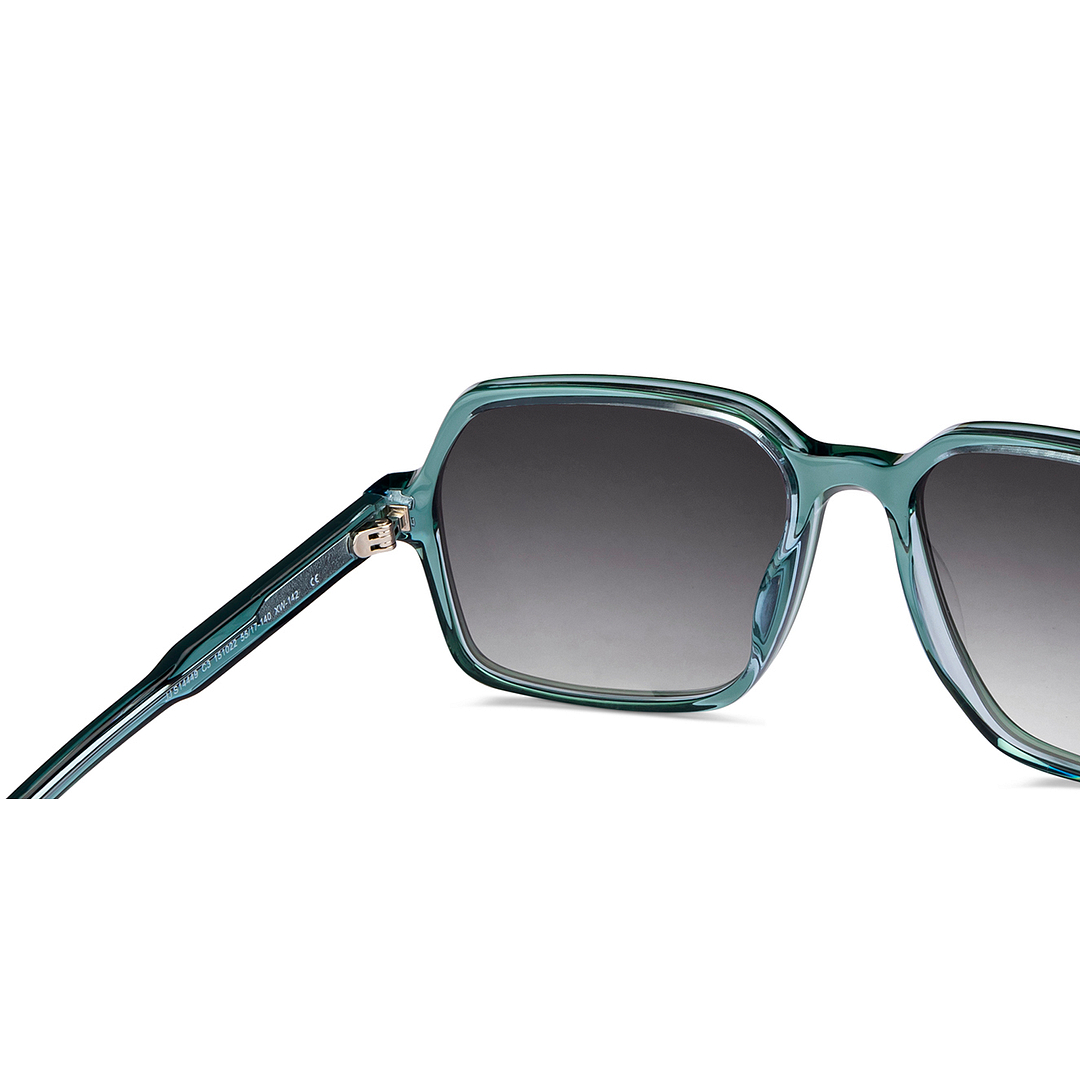 John Jacobs Green Transparent Full Rim Square right side