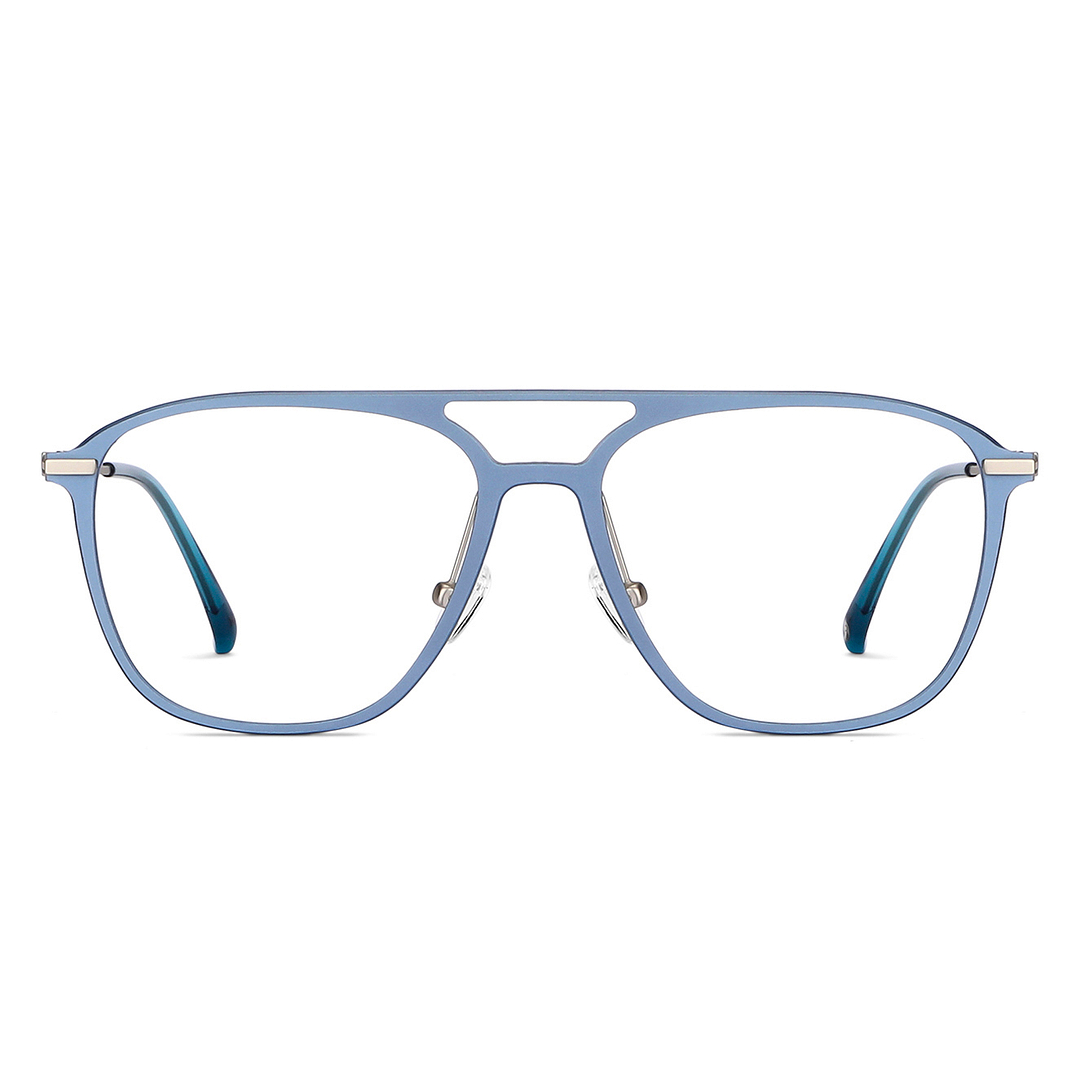Buy Matte Blue Gunmetal Blue Full Rim Aviator John Jacobs SG