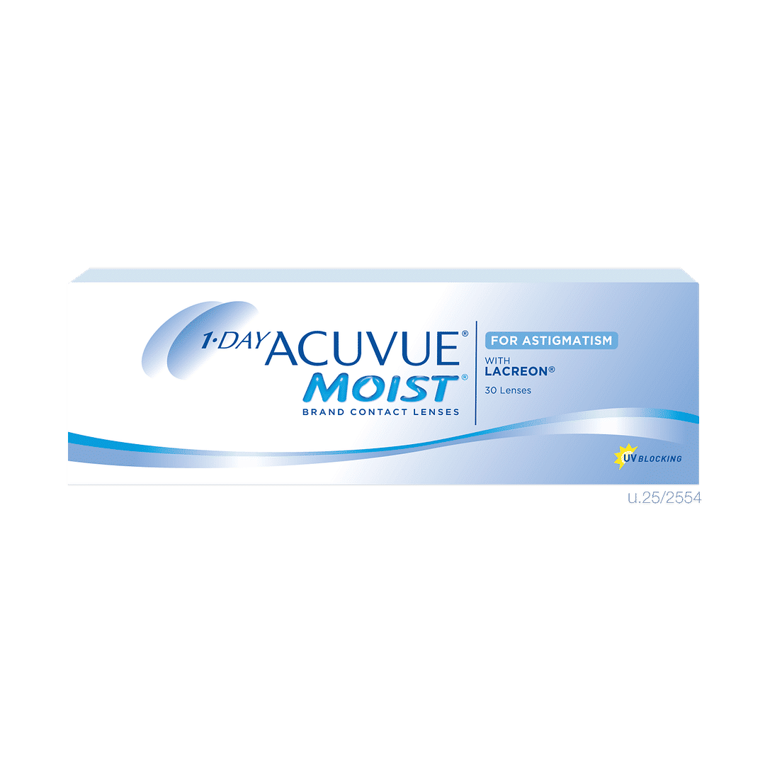 Johnson & Johnson Johnson   Johnson Acuvue Moist for Astigmatism Dailies 30 LP Contact Lens left side