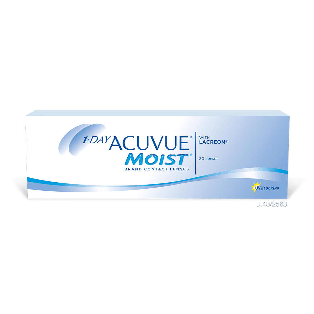 Johnson & Johnson Johnson   Johnson Acuvue Moist BC 9 Point 0 Dailies 30 LP Contact Lens left side