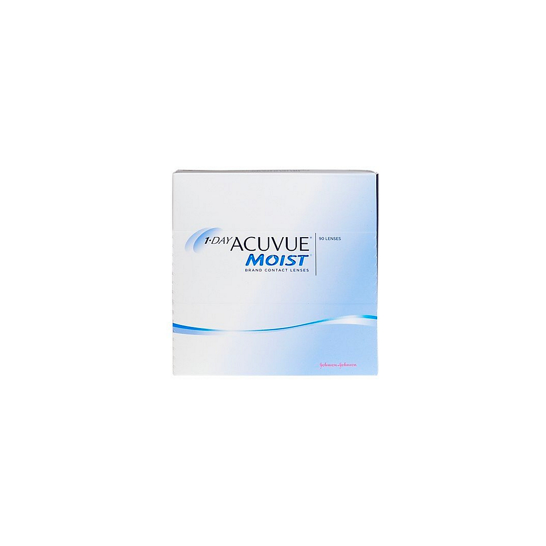 Acuvue Acuvue 1 Day MOIST Daily Disposable Contact Lenses 90 lens box left side