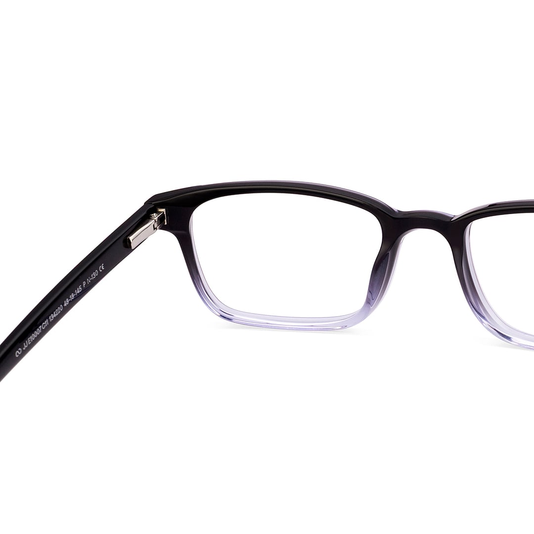 John Jacobs Black Blue Full Rim Rectangle right side