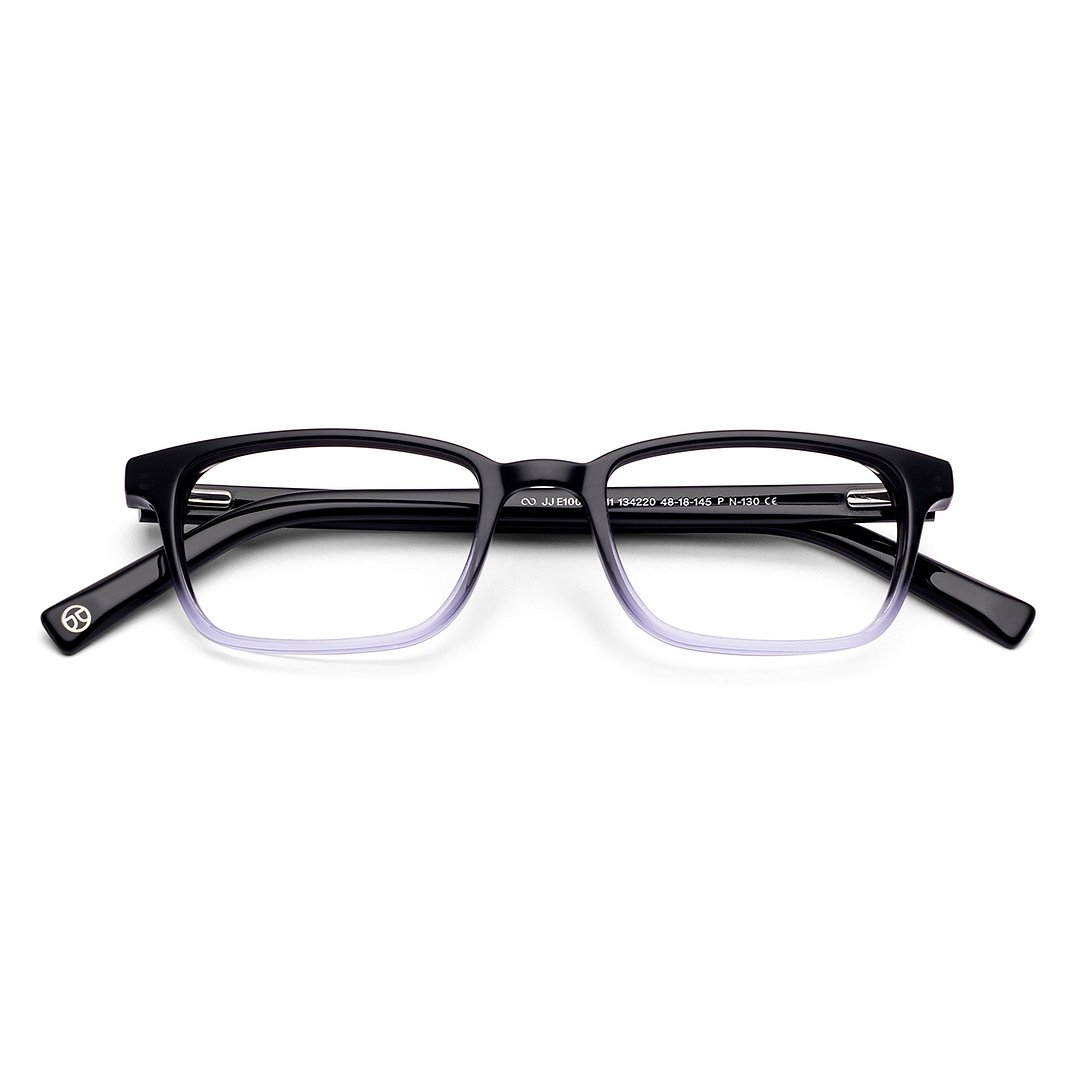 John Jacobs Black Blue Full Rim Rectangle right side