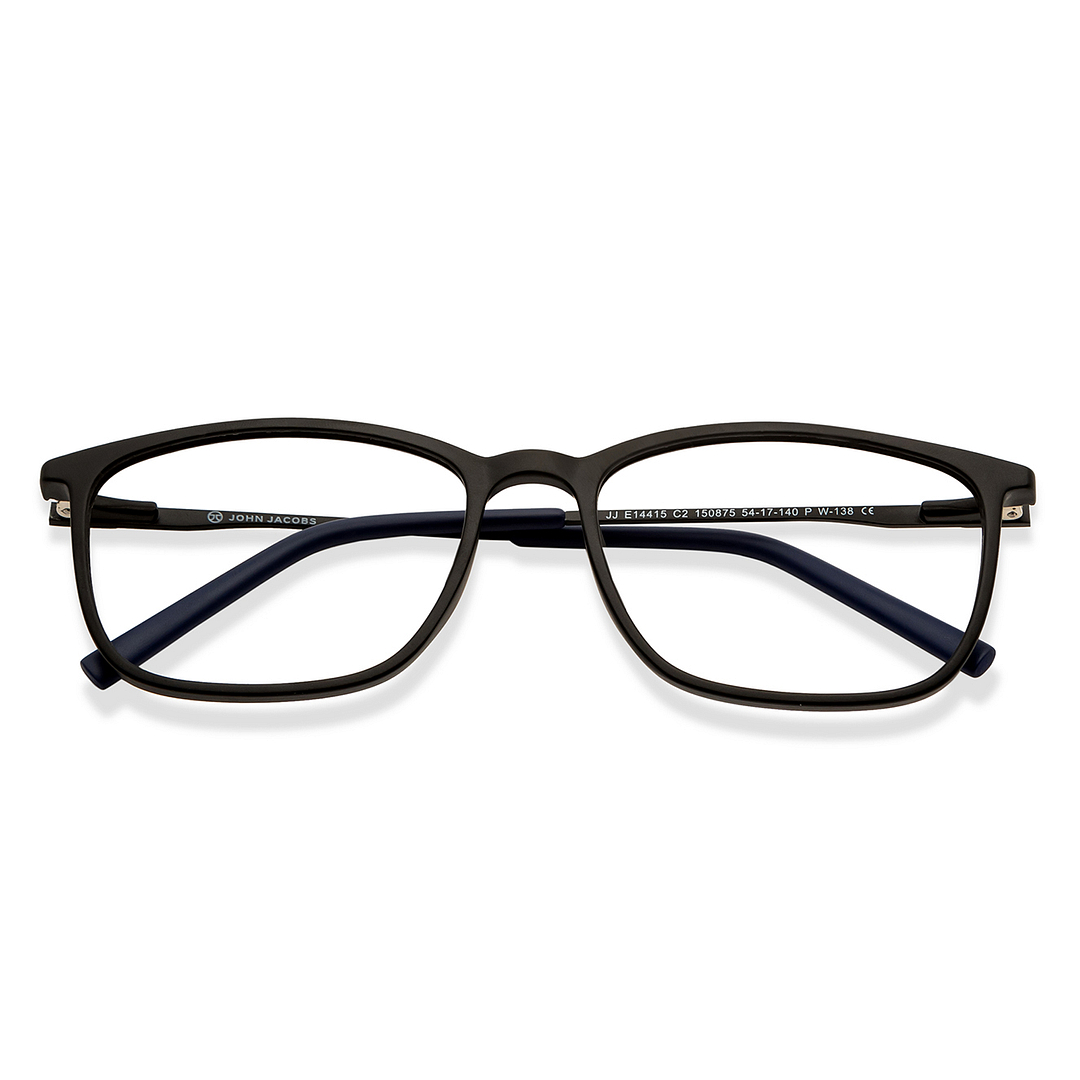 John Jacobs Online Black Full Rim Square left side