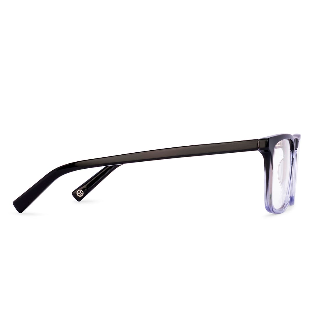 John Jacobs Black Blue Full Rim Square left side