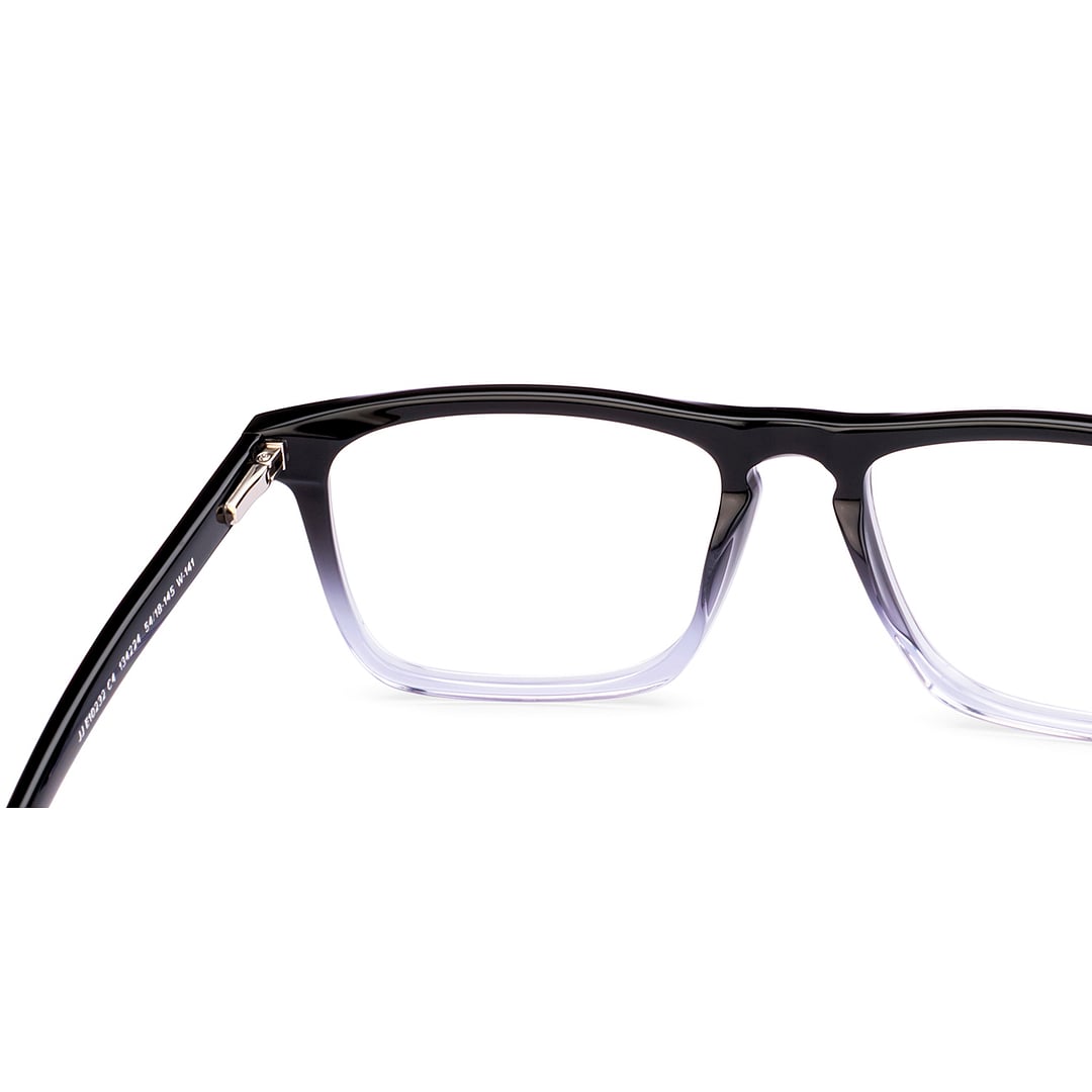 John Jacobs Black Blue Full Rim Square left side