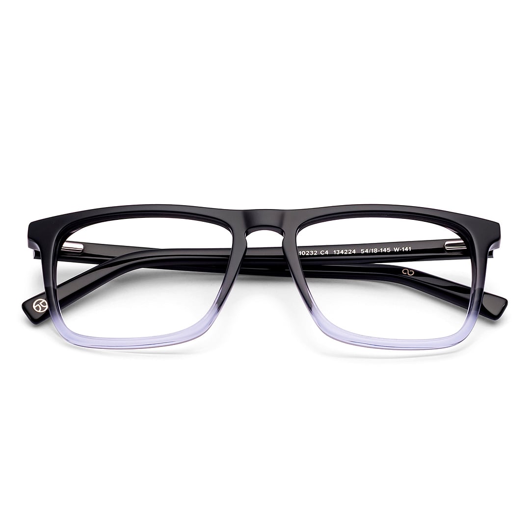 John Jacobs Black Blue Full Rim Square right side