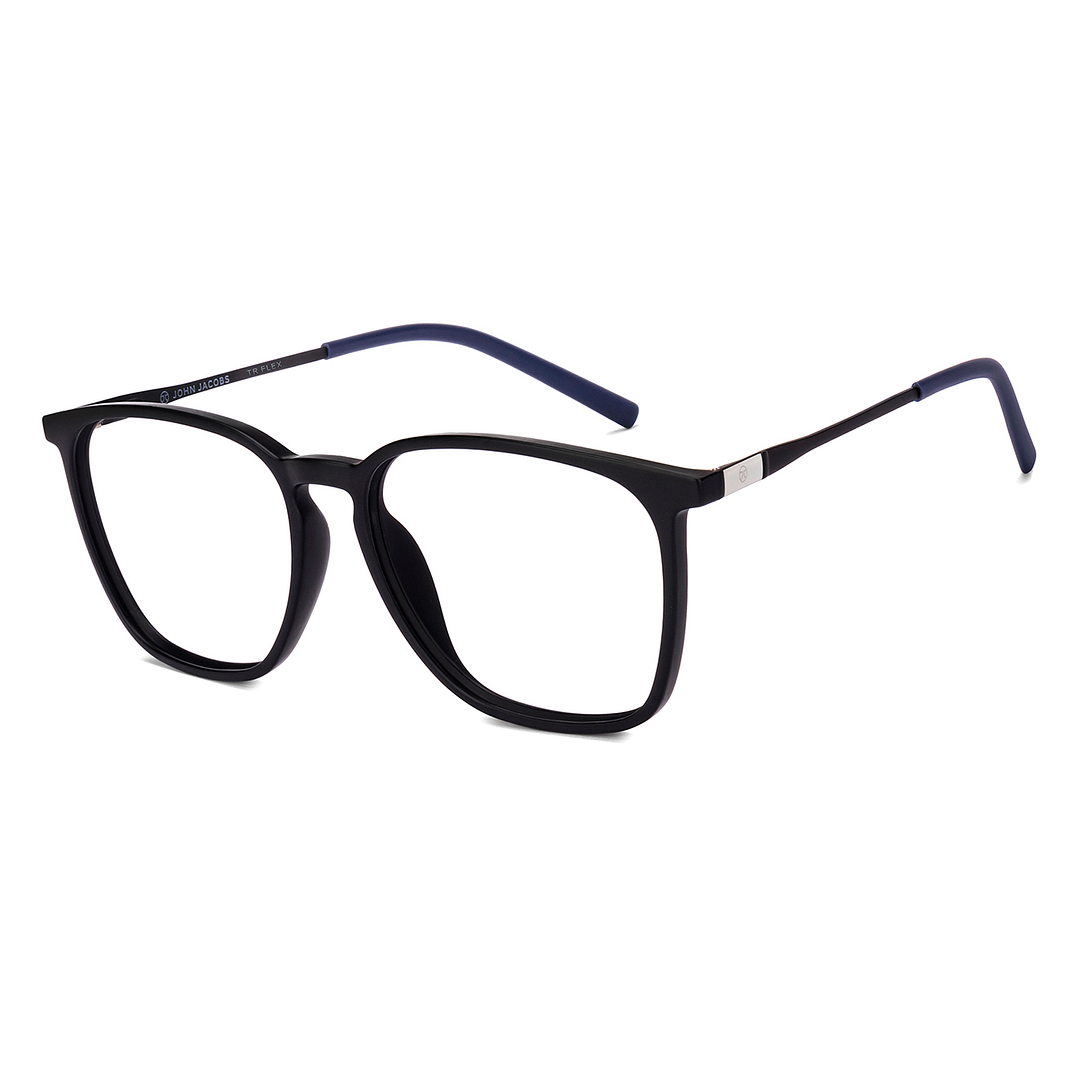 John Jacobs Black Full Rim Square left side