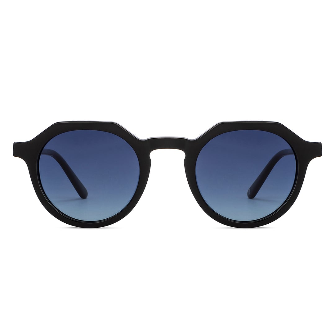 John Jacobs Black Full Rim Round left side