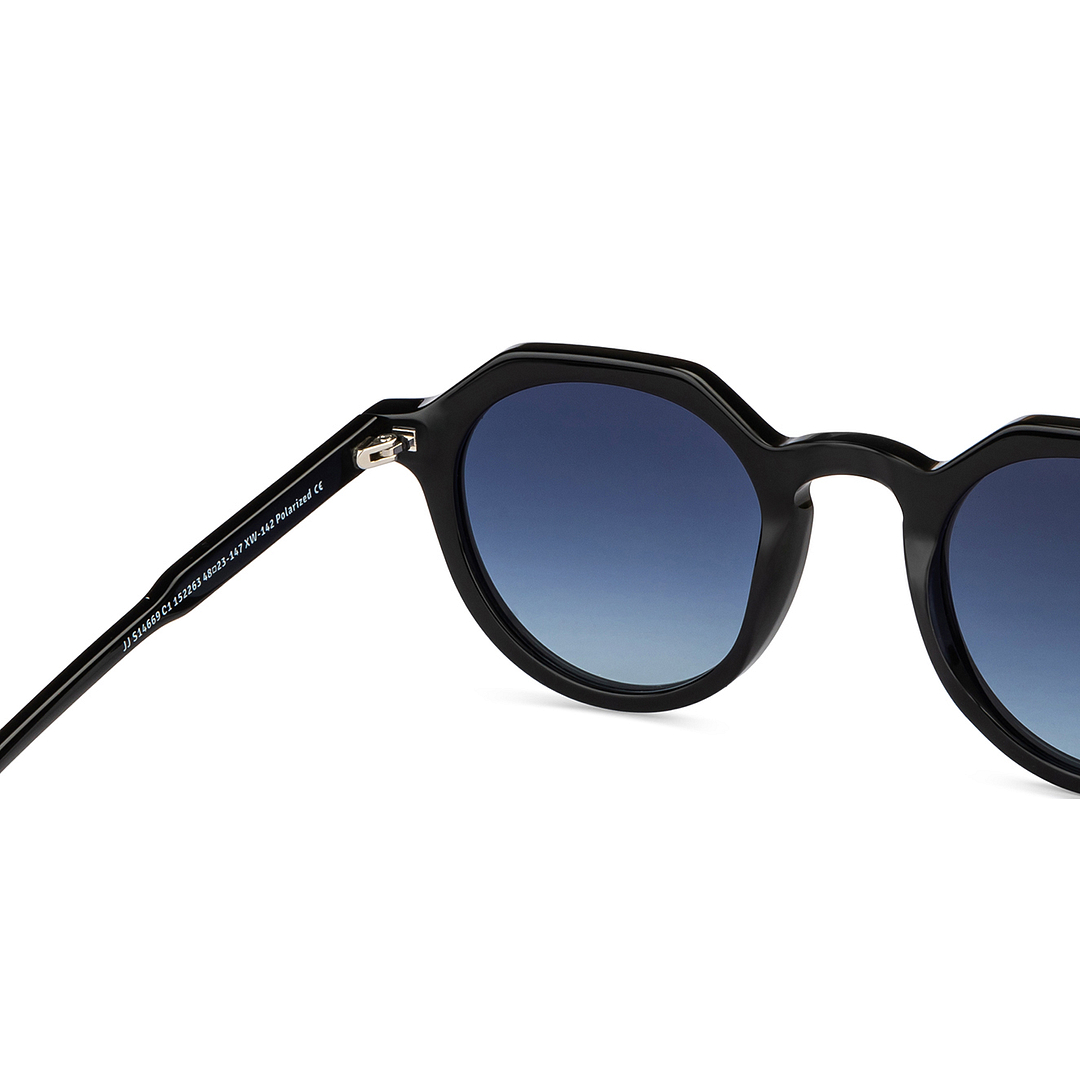 John Jacobs Black Full Rim Round right side