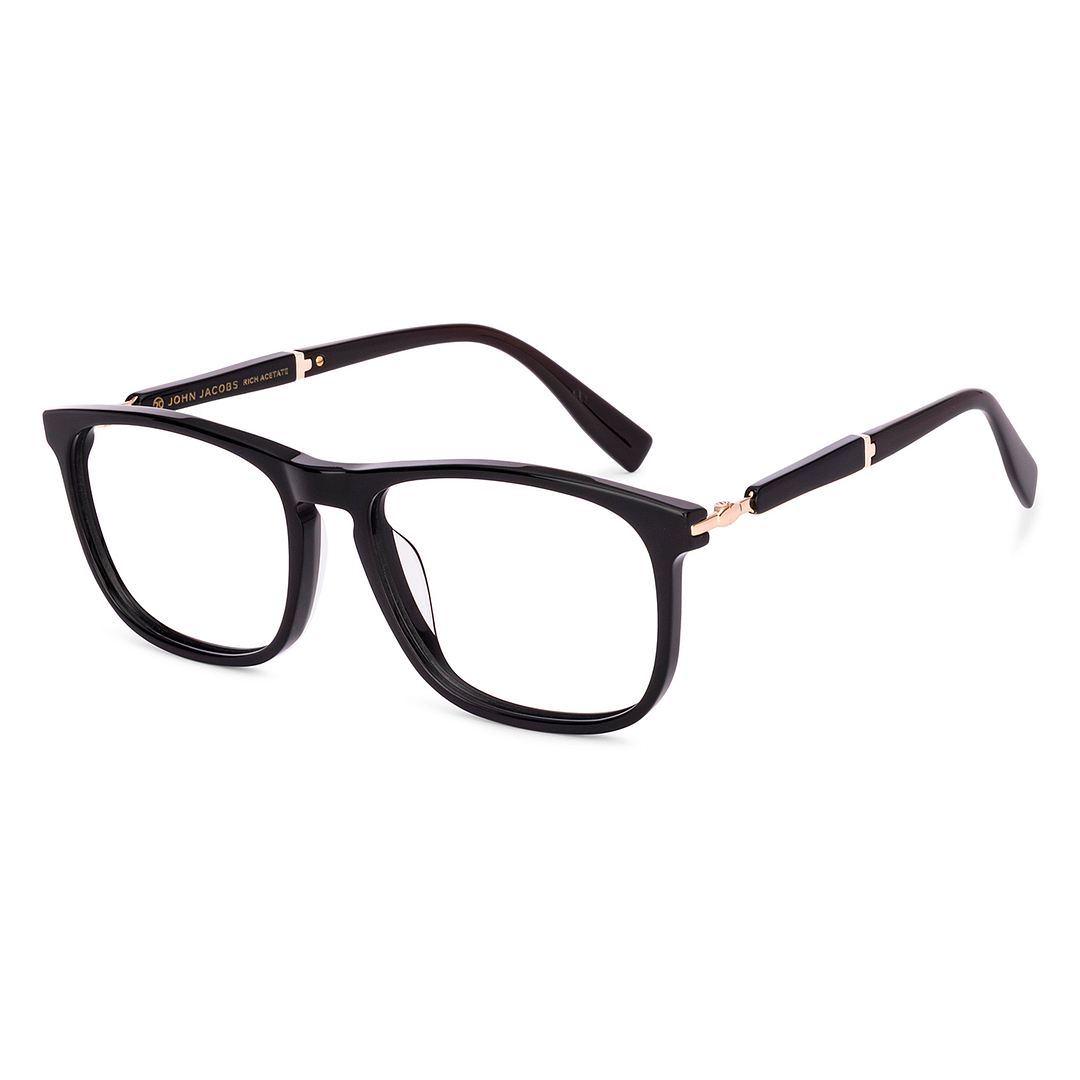 John Jacobs Black Full Rim Square left side