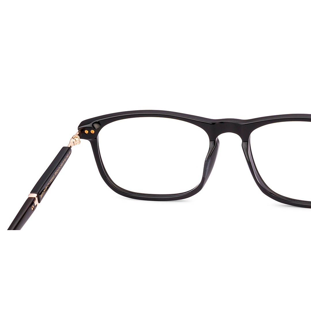 John Jacobs Black Full Rim Square left side