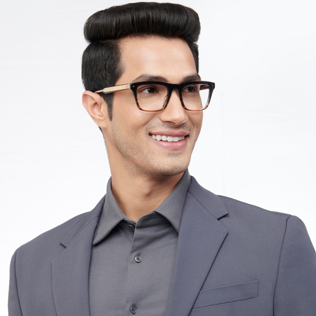 John Jacobs Online Dark Brown Full Rim Square right side