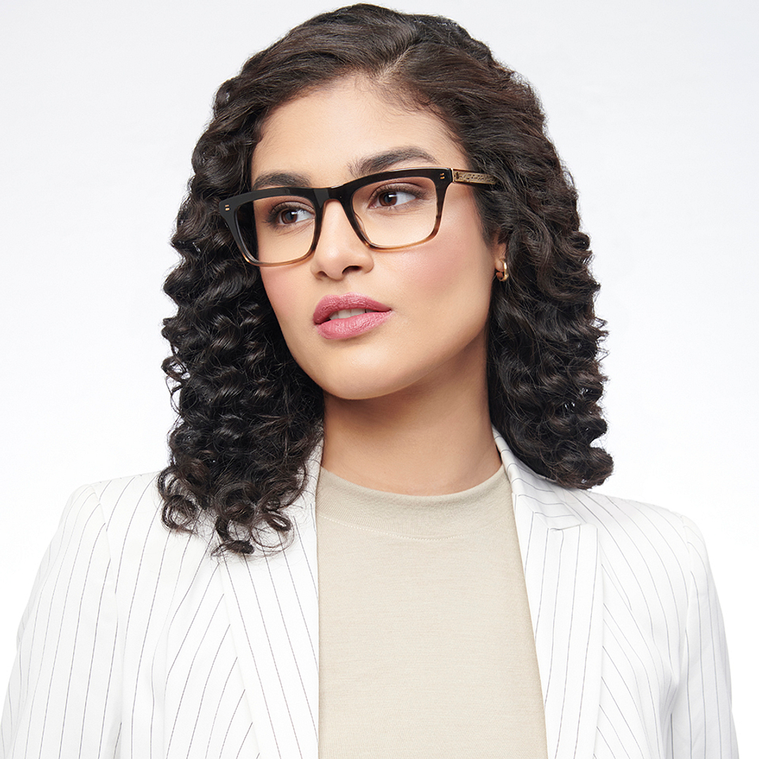 John Jacobs Online Dark Brown Full Rim Square left side